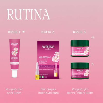 Weleda rozjasňující oční krém Divoká růže a bílý čaj 12 ml