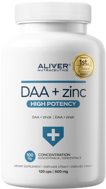 Aliver Nutraceutics DAA + zinek 120 kapslí