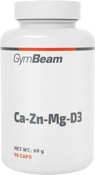 GymBeam Vápník-zinek-magnézium-vitamín D3, 90 kapslí
