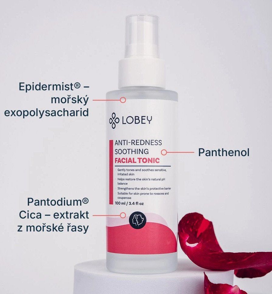 Lobey Zklidňující pleťové tonikum na začervenání pleti 100 ml