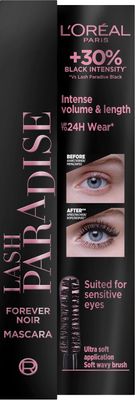 L'Oréal Paris Paradise Forever Noir řasenka, 6.4 ml