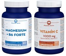 Pharma Activ Lipozomal Magnesium+B6 forte + Lipozomal Vitamin C 1000mg 2 x 60 kapslí