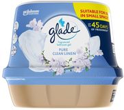 Glade Clean Linen vonný gel do koupelny 180 g