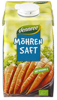 Dennree Šťáva mrkvová BIO 500 ml