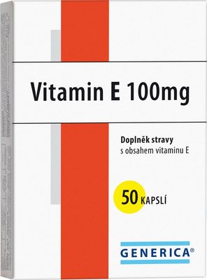 Generica Vitamin E 100 mg 50 kapslí