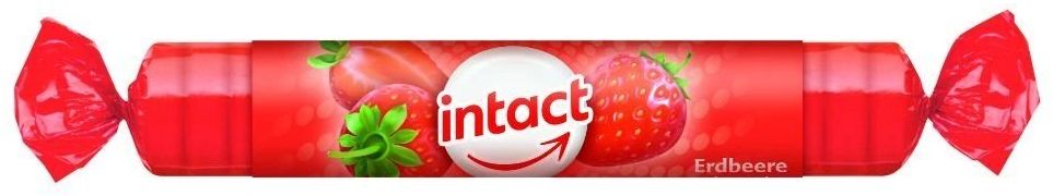Intact rolička hroznový cukr s vitamín C - jahoda 40 g