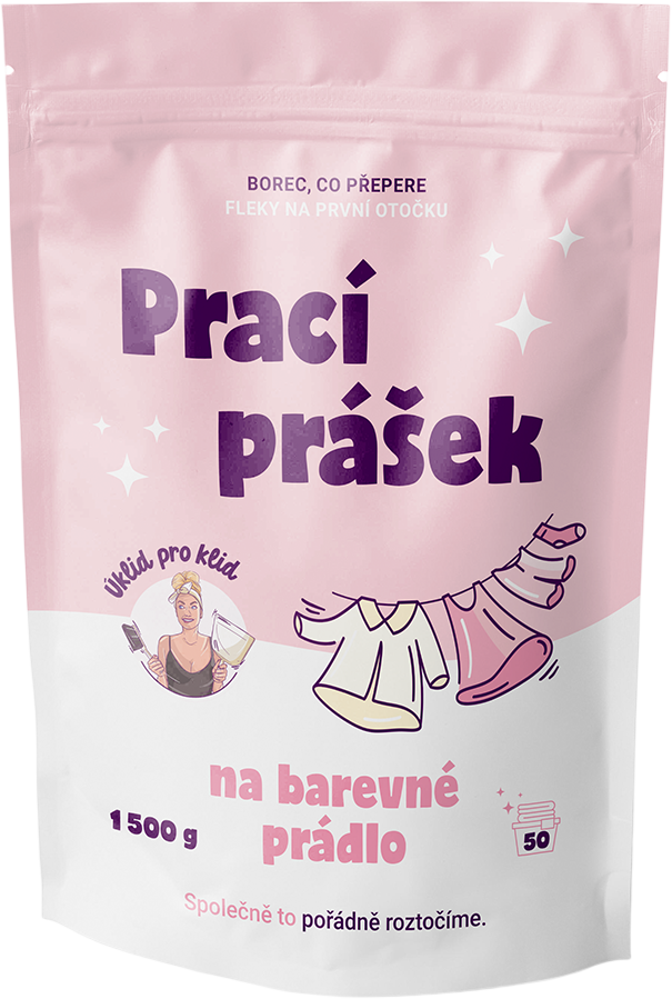 Úklid pro klid Prací prášek barevné prádlo 1.5 kg