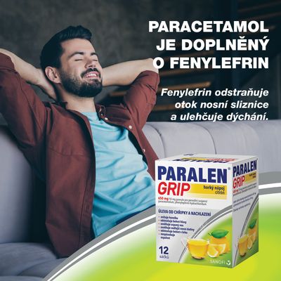 Paralen Grip Horký nápoj citrón 12 sáčků