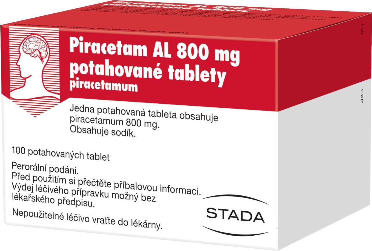 Piracetam AL 800 mg příznivě ovlivňuje funkci mozkových buněk 100 tablet