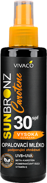 Vivaco SUN BRONZ Opalovací mléko SPF 30 CAROTENE 150 ml