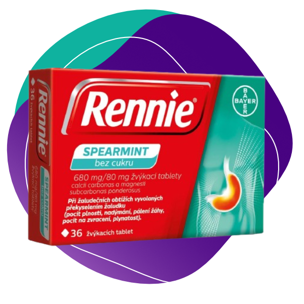 Rennie Spearmint bez cukru