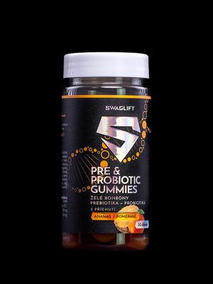 Swaglift Pre & probiotic gummies s příchutí ananasu a pomeranče 60 ks