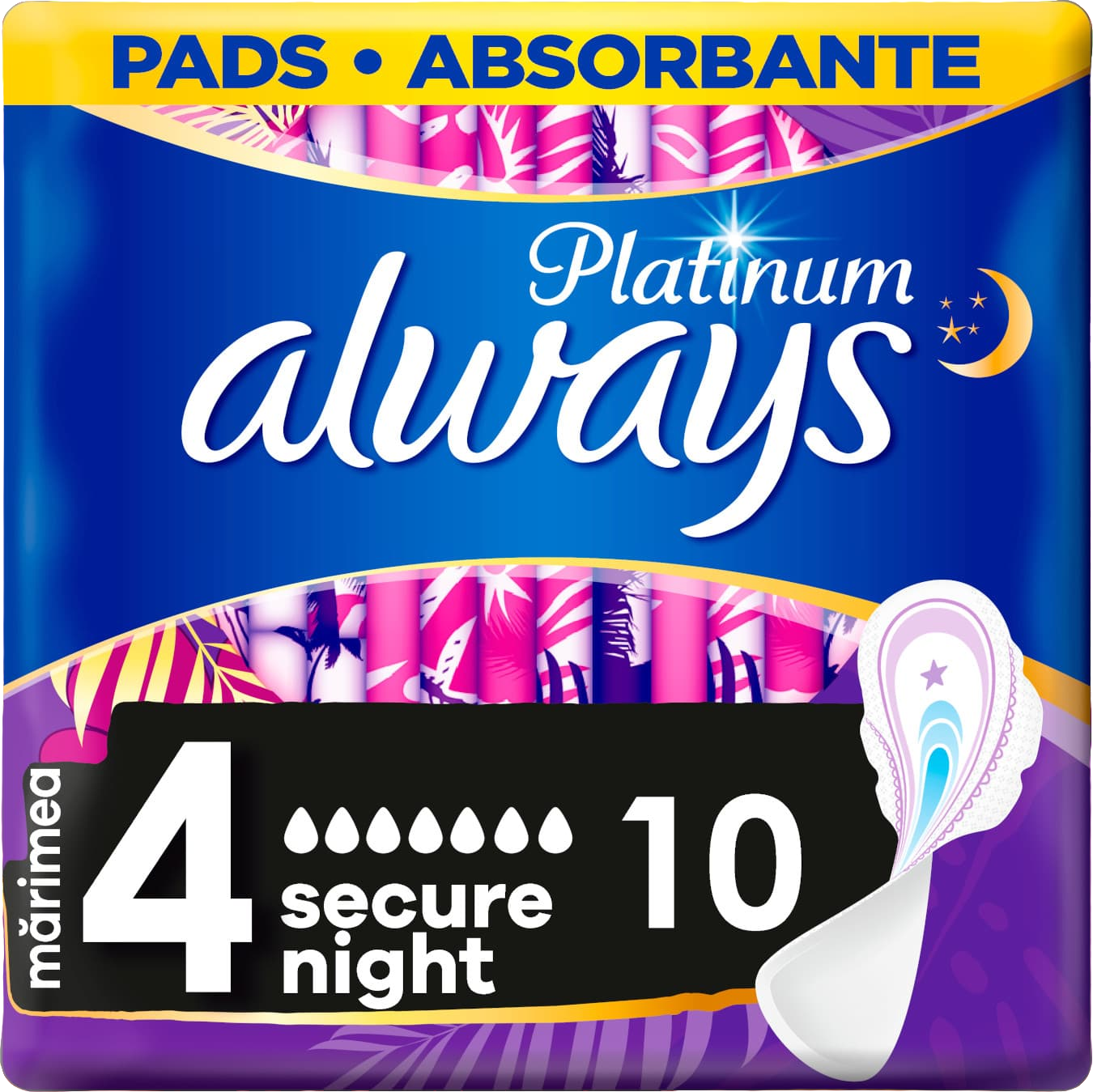 Always Vložky Secure Platinum Night 10 ks