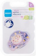 MAM Dudlík Night 0m+, růžový/hvězdy