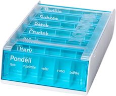 Anabox Dávkovač na léky 7 dní Azurový