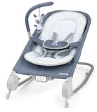 Ingenuity Lehátko masážní vibrující s melodií Happy Belly Rock-to-Bounce - Chambray 0m+ do 9kg
