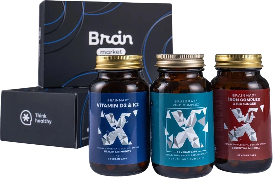 BrainMax Vánoční sada trio imunita 3 x 50 kapslí