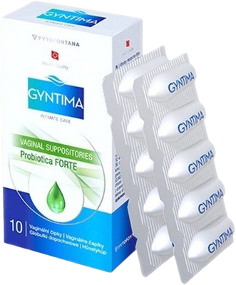 Gyntima Vaginální čípky Probiotica Forte 10 ks