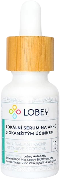 Lobey Lokální sérum na akné s okamžitým účinkem 15 ml