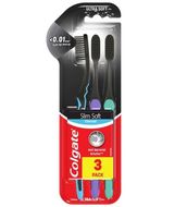 Colgate Zubní kartáček Slim Soft Charcoal trio 3 ks