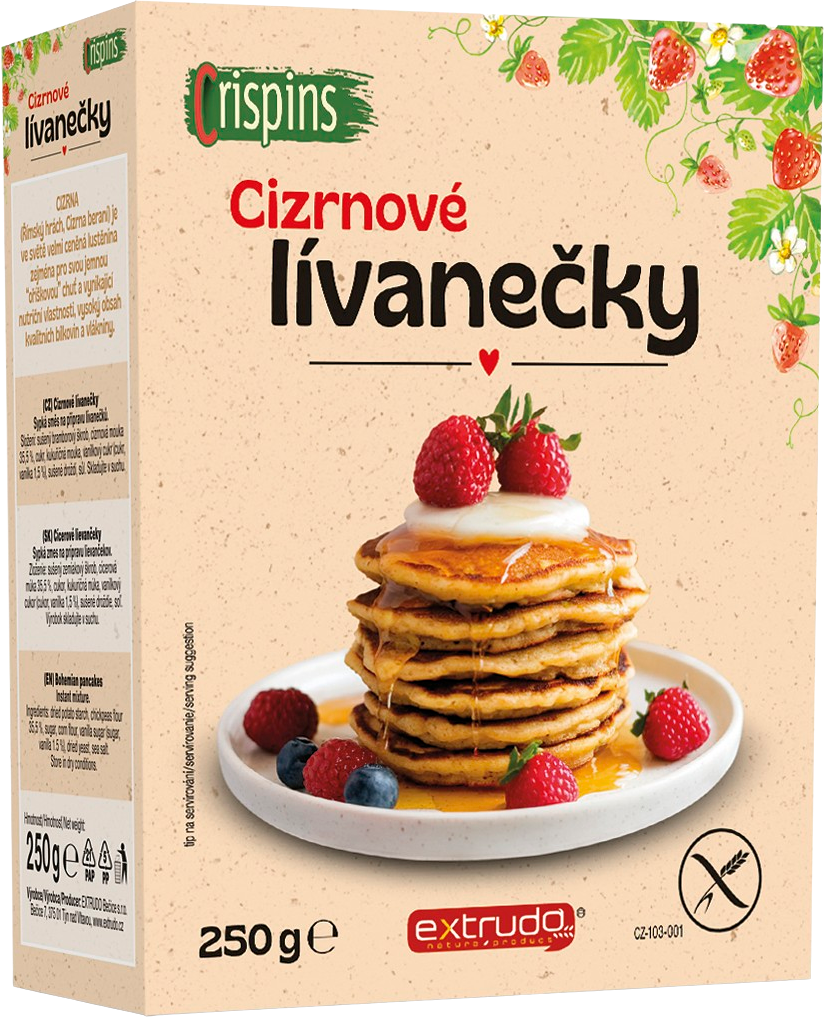 Extrudo bezlepkové cizrnové lívanečky 250 g