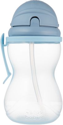 Canpol babies Sportovní lahev se slámkou, modrá 370 ml
