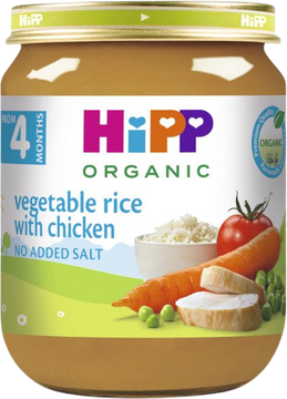 HiPP BIO Zelenina a rýže s kuřecím masem 125 g