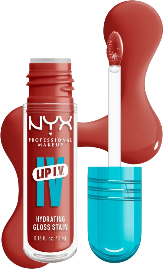 NYX Professional Makeup Lip IV Hydrating Gloss Stain, 12 Burst That Tang 5 ml