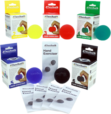 Theraband Hand Exerciser - posilovač rukou gelová kulička, zelená - středně měkká