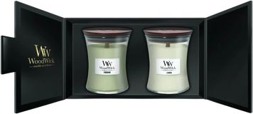 WoodWick dárkový set 2× střední svíčka