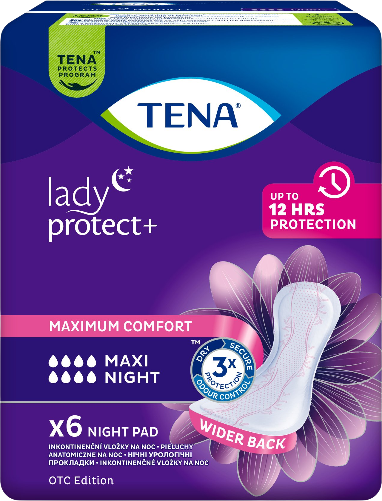 Tena Lady Maxi Night inkontinenční vložky 6 ks