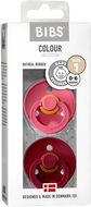 BIBS Colour Dudlíky z přírodního kaučuku - velikost 1, Coral/Ruby 2 ks