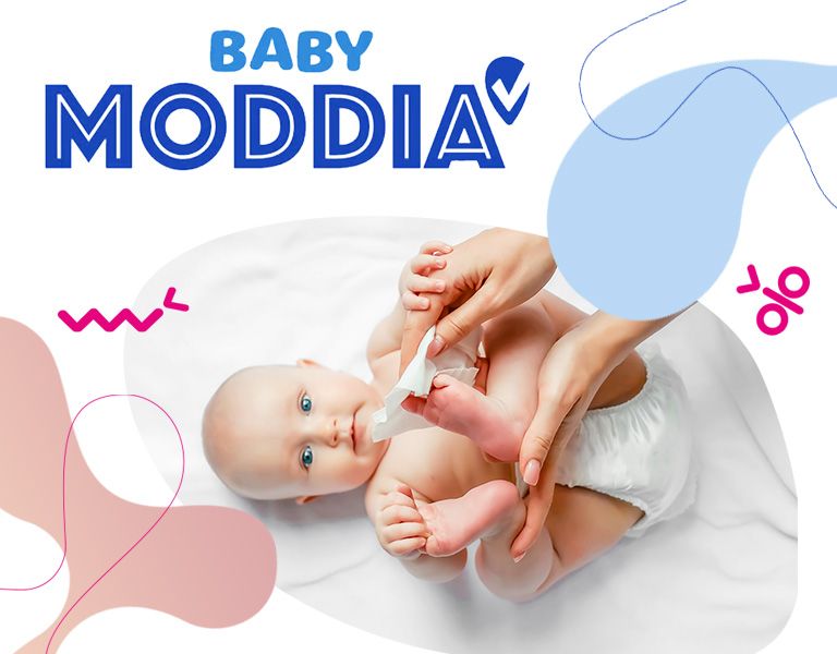 Moddia BABY, detské vlhčené obrúsky, prebaľovanie detí, dieťa