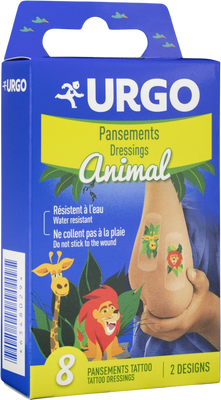 Urgo TATTOO Animal Dětská náplast 8 ks