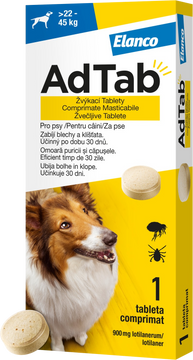 AdTab 900mg Žvýkací tableta pro psy 22 - 45kg