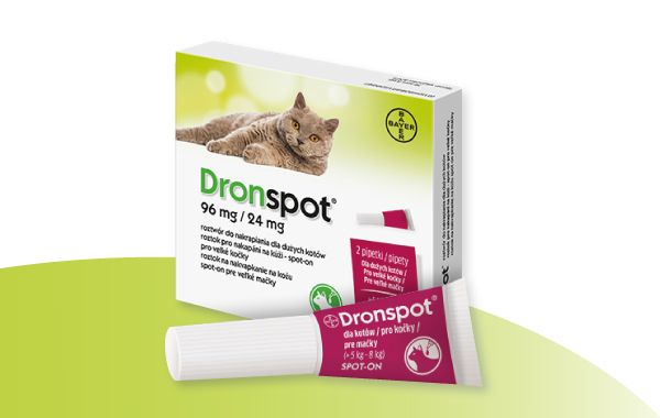 Dronspot pro velké kočky, pipeta