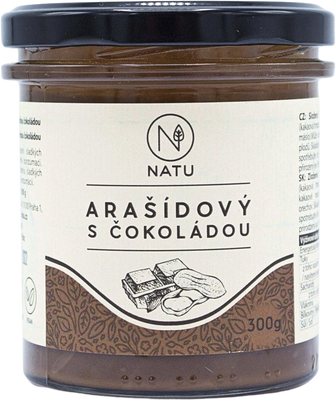 Natu Arašídový krém s hořkou čokoládou 300 g