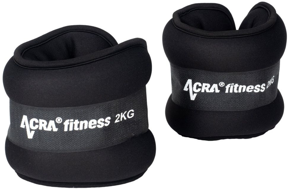 Acra Závaží na zápěstí/kotníky černá 2 x 2 kg