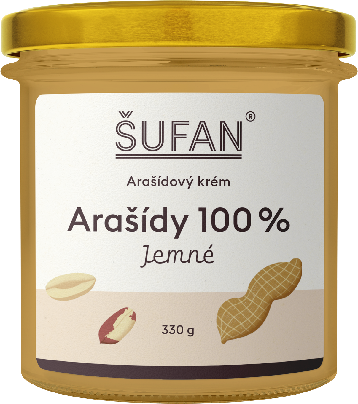 Šufan Arašídové máslo 100% jemné 330 g