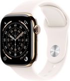Apple Watch 11 GPS + Cellular 42mm zlatý titan - světle ruměný sportovní řemínek - M/L