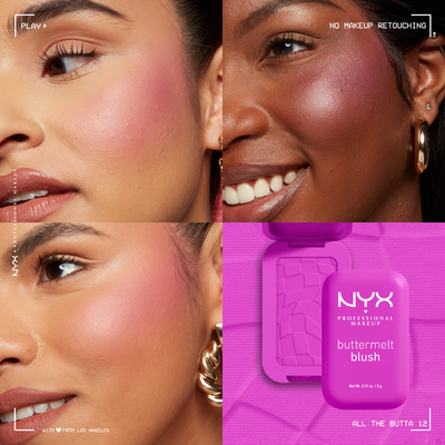 NYX Professional Makeup Buttermelt Blush 12 All The Butta pudrová tvářenka