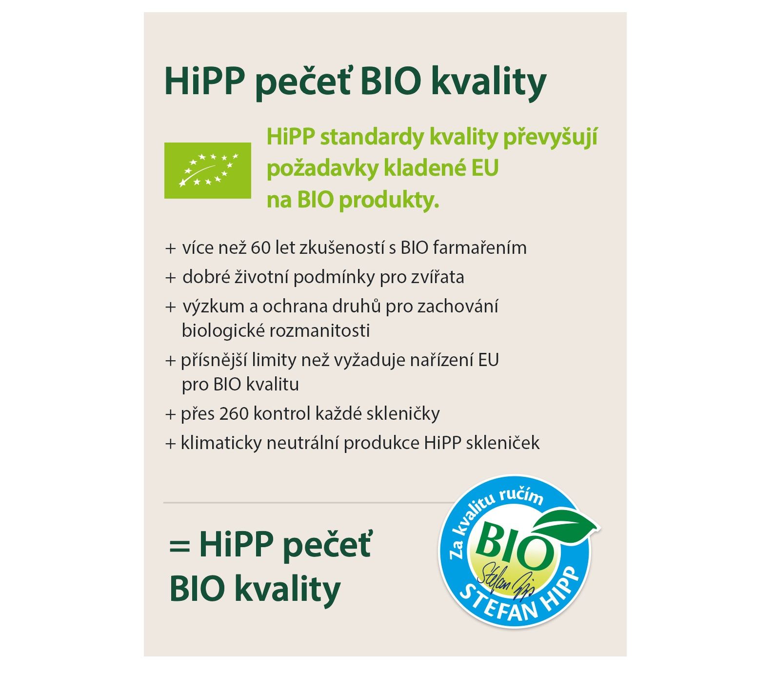 hipp kvalita , bio