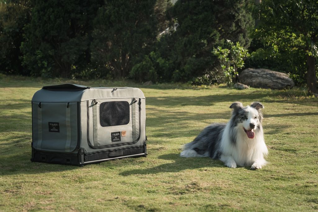 FIKAGO Skládací kennel přepravka Queen S Grey