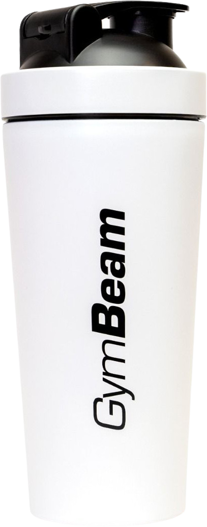 GymBeam Šejkr Steel White 1 ks