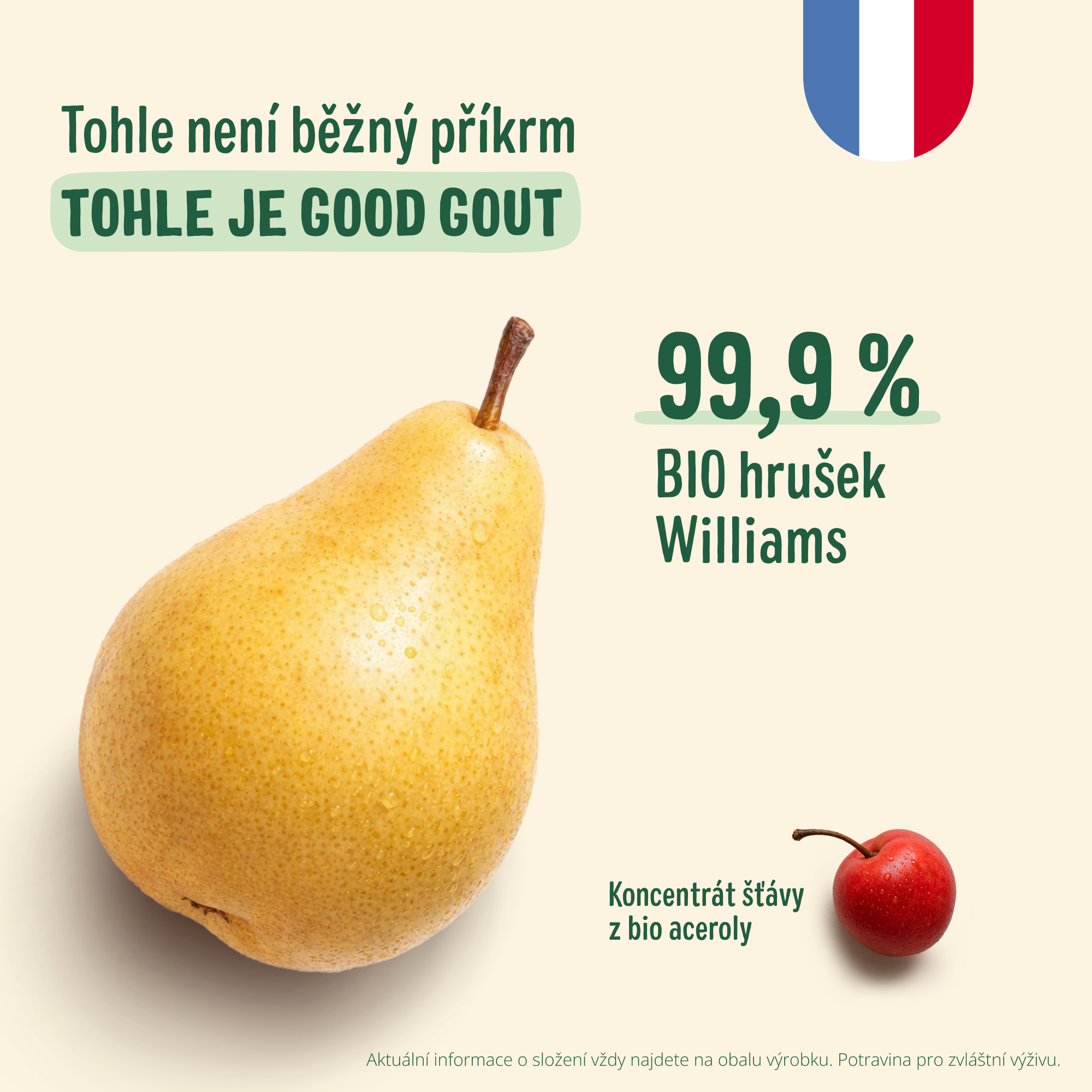 Good Goût BIO Hruška Williams 120 g