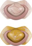 Canpol babies Dudlík silikonový symetrický Light touch GOLD 6-18m růžový 2 ks