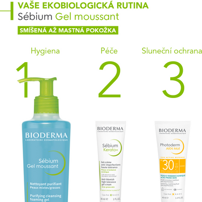 Bioderma Sébium Gel moussant jemný čisticí gel pro smíšenou a mastnou pleť 500 ml