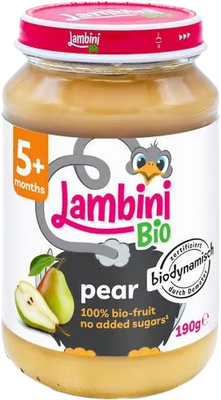 Lambini Bio Demeter příkrm hruška 190 g
