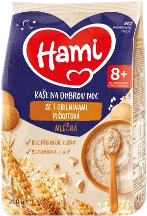Hami Kaše mléčná se 7 obilninami piškotová na dobrou noc 210 g