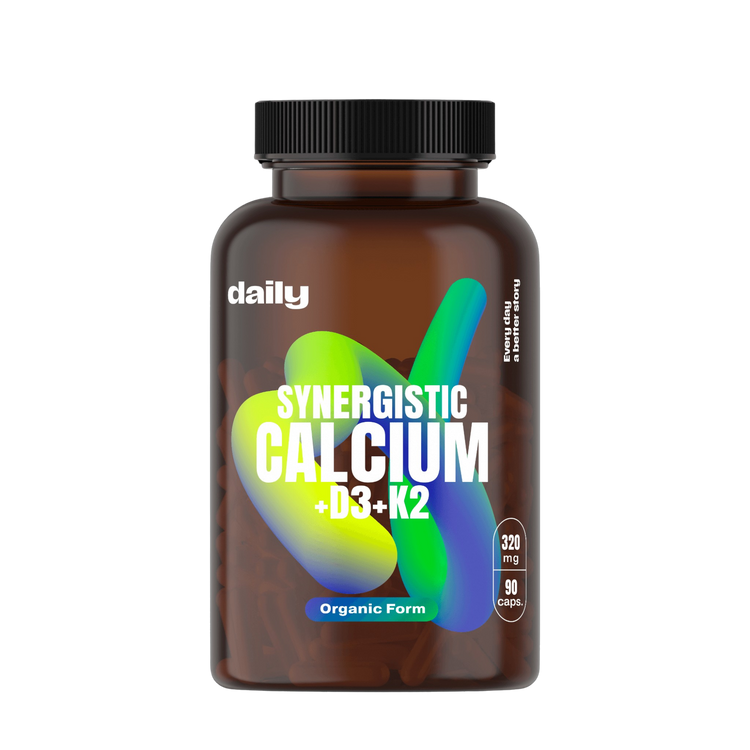 Daily Synergistic Calcium + D3 + K2 90 kapslí